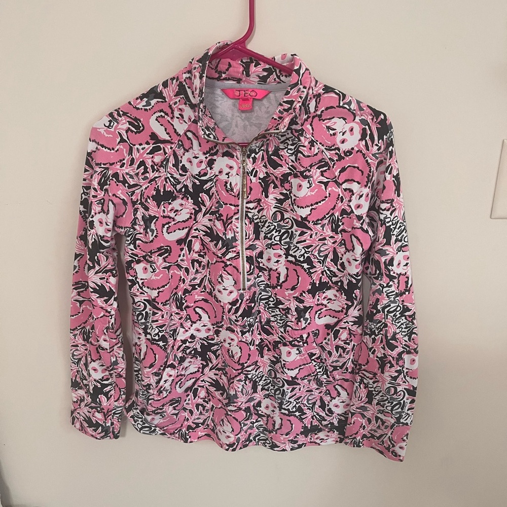 Lilly Pulitzer Pink and Black Patterned Top